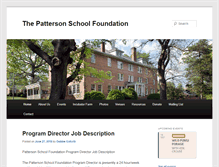 Tablet Screenshot of pattersonschoolfoundation.org